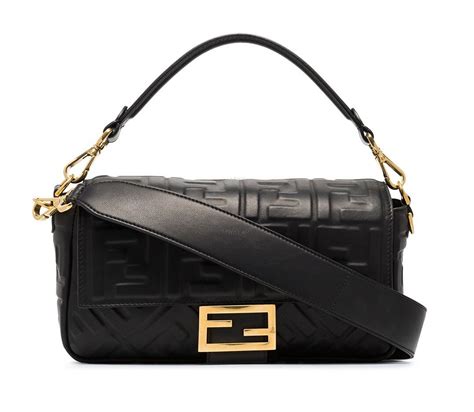 fendi shoulder bag leather|genuine fendi baguette.